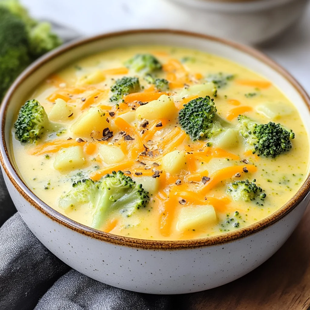 Broccoli Potato Cheese Soup Recipe