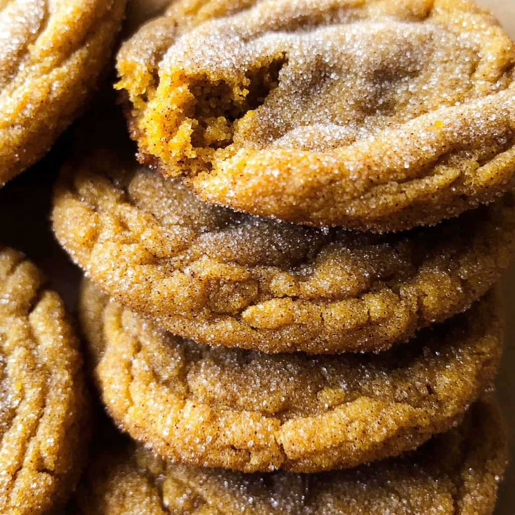 Chewy Pumpkin Snickerdoodle Cookies