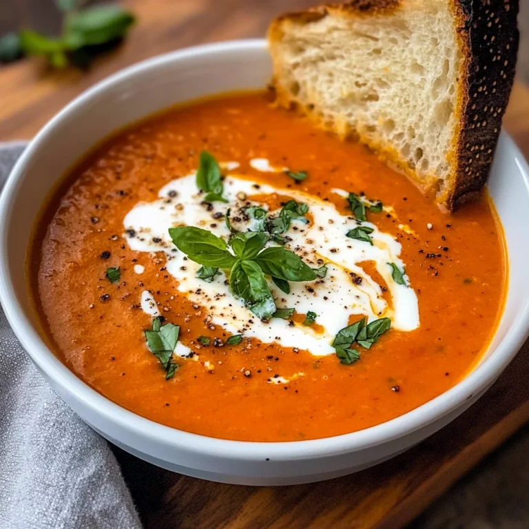 Creamy Roasted Garlic Tomato Soup