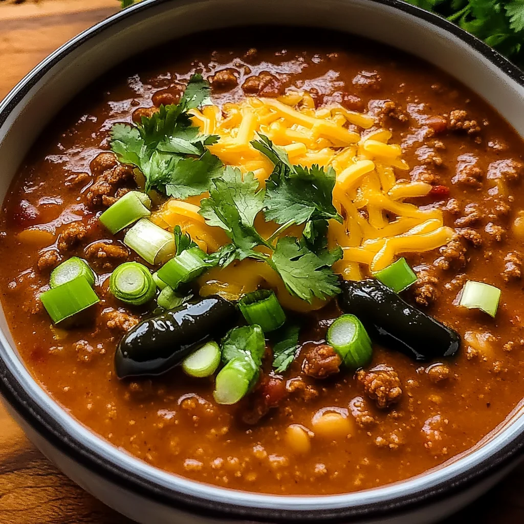 Crockpot Spicy Queso Beef Chili