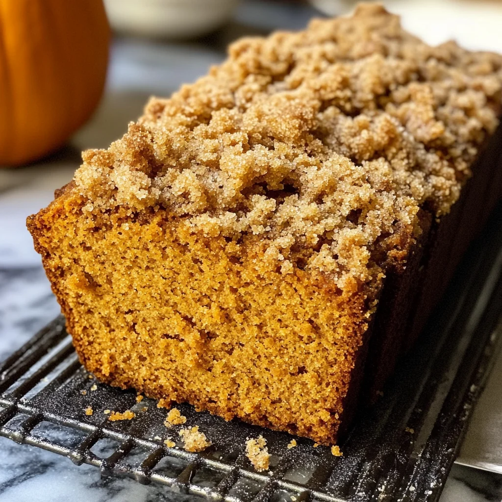 Easy Pumpkin Bread with Crumb Topping