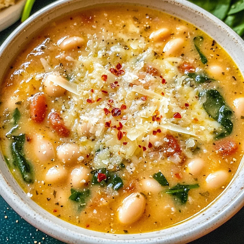 Fire Roasted Parmesan & White Bean Soup