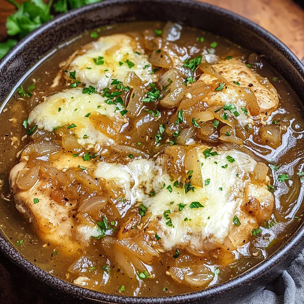 French Onion Chicken Soup