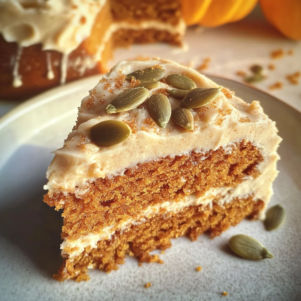 Pumpkin Spice Cake with Brown Sugar Cream Cheese Frosting