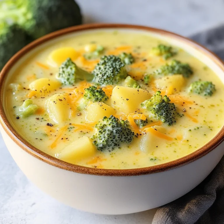 Broccoli Potato Cheese Soup Recipe