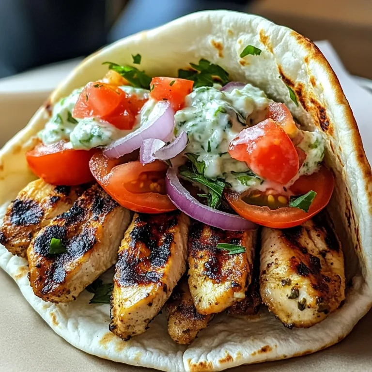 Chicken Pita Gyros with Tzatziki