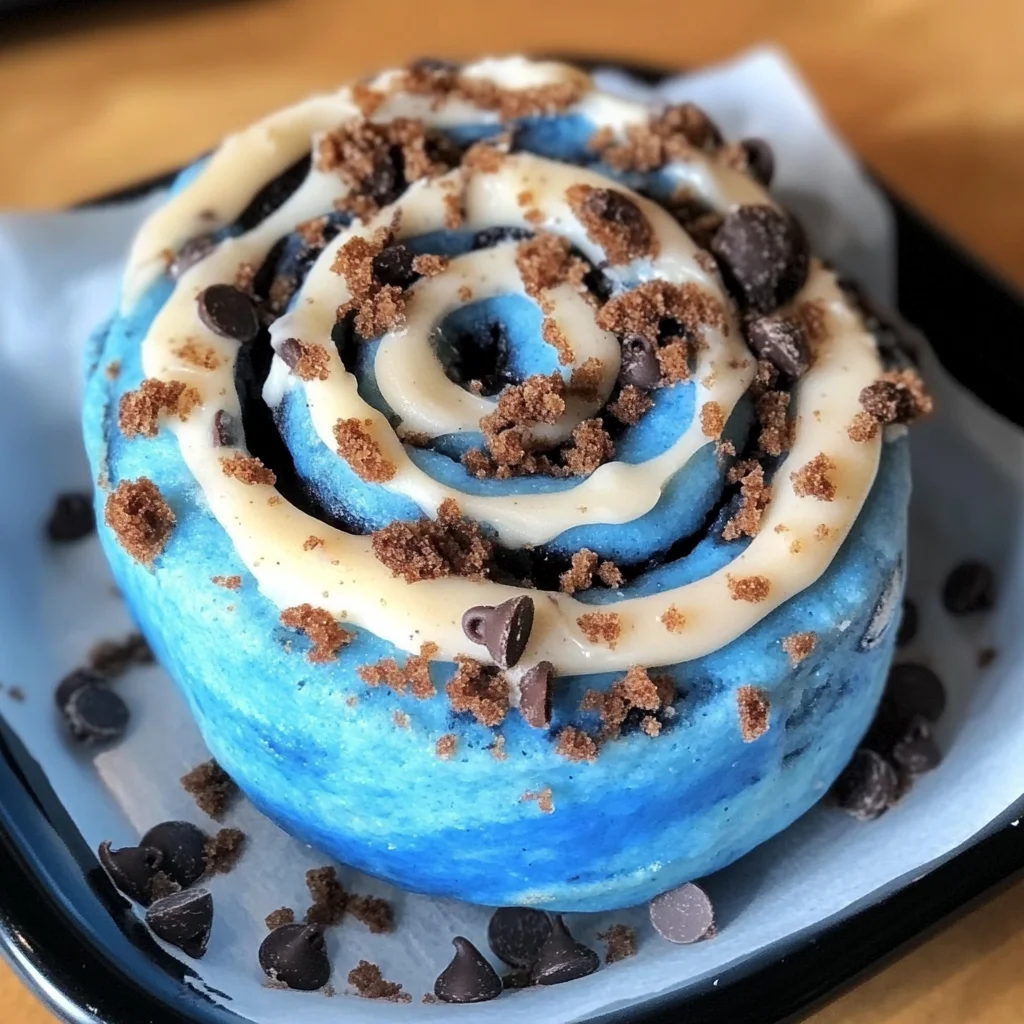 Cookie Monster Cinnamon Rolls Recipe
