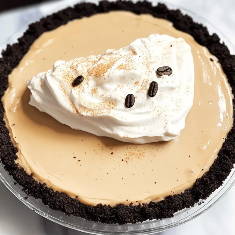 Creamy Coffee Pie Recipe (No Bake, 6 Ingredients)