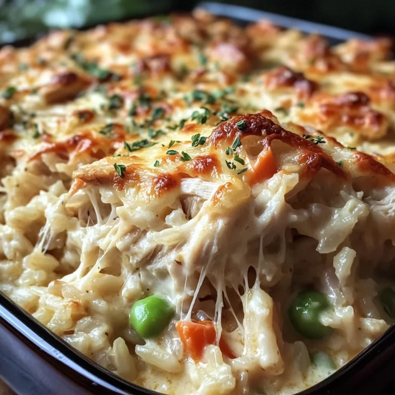 Dump-and-Bake Chicken Alfredo Rice Casserole Recipe