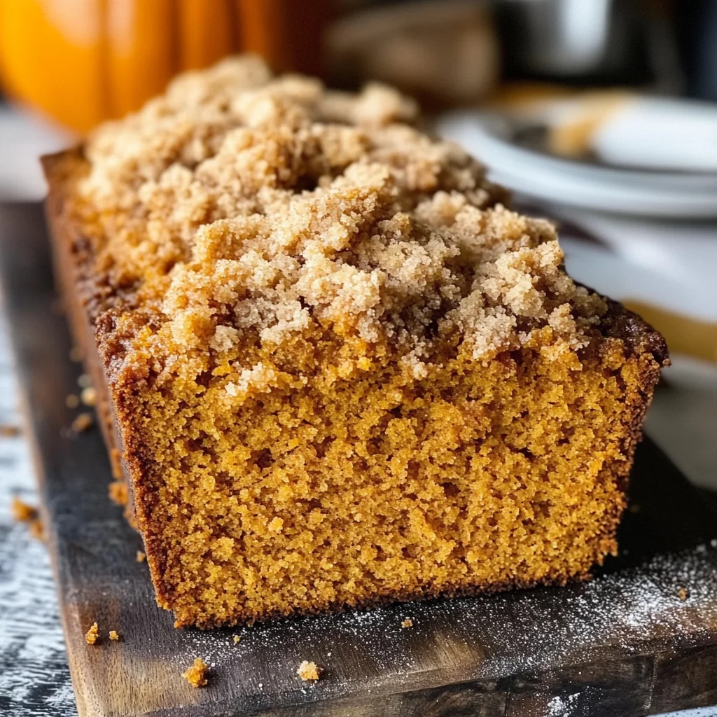 Easy Pumpkin Bread with Crumb Topping