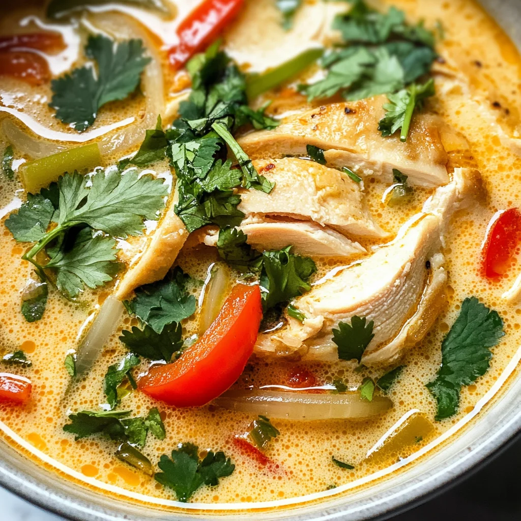 Easy Thai Coconut Chicken Soup