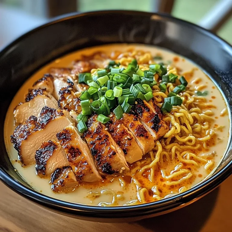 Fiery Chicken Ramen with Creamy Garlic Sauce