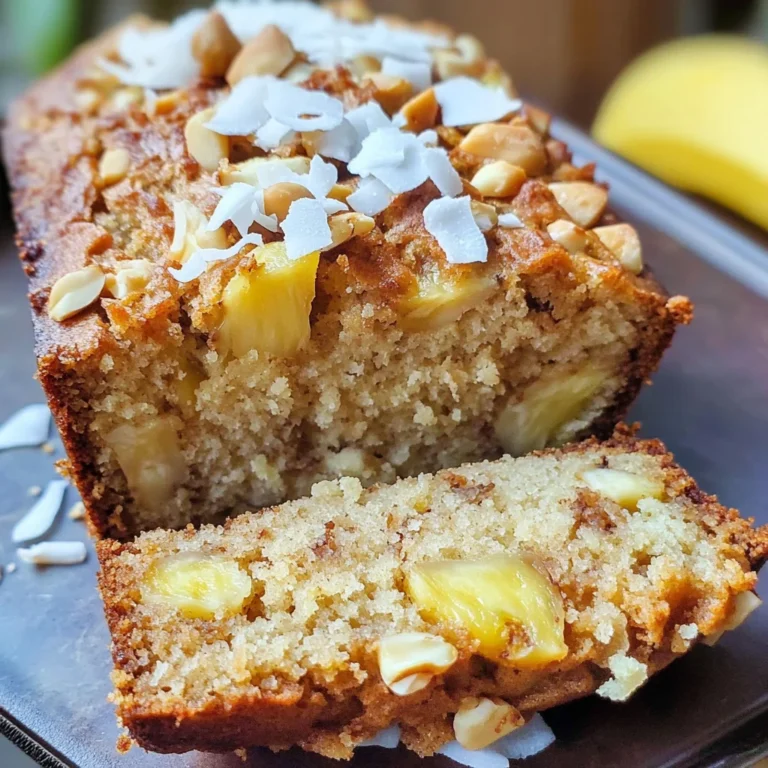 Hawaiian Banana Bread with Pineapple, Coconut & Macadamia Nuts