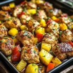 Hawaiian Chicken Sheet Pan Dinner