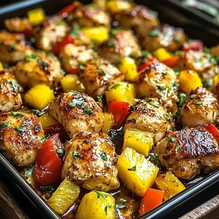 Hawaiian Chicken Sheet Pan Dinner