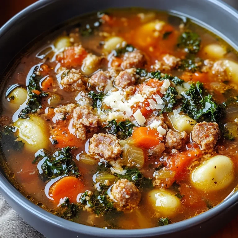 Italian Vegetable Soup with Spicy Sausage