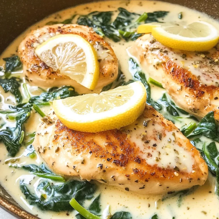 Lemon Parmesan Spinach Chicken
