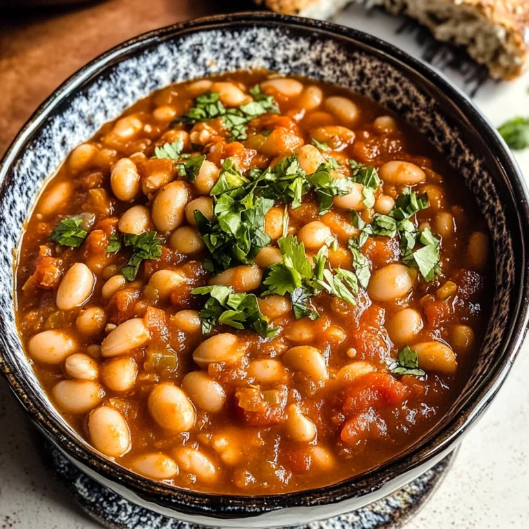 Loubia- Morrocan White Bean Stew (Stovetop + Instant Pot)
