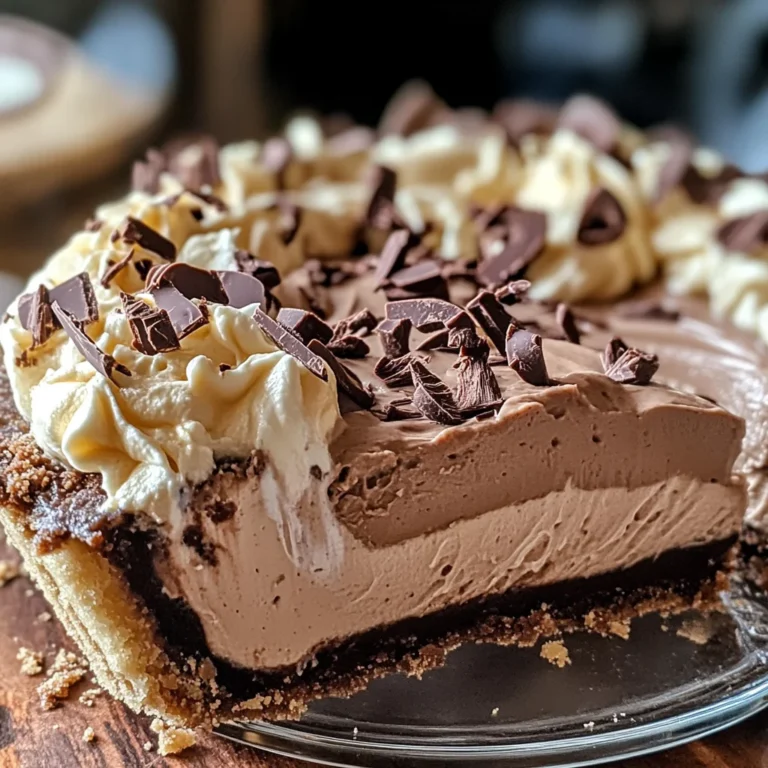 No-Bake Cream Cheese Peanut Butter Pie with Chocolate Whipped Cream