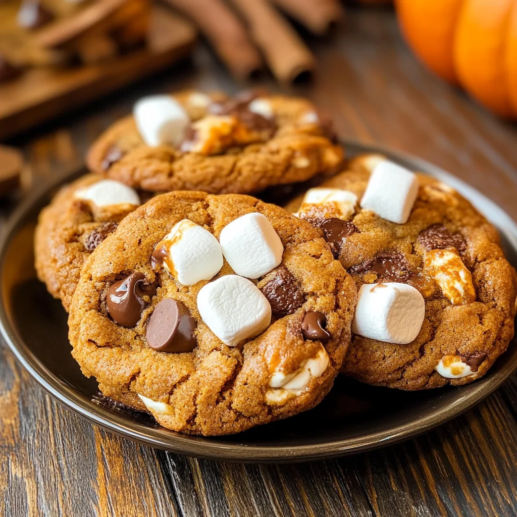 Pumpkin S'mores Cookies