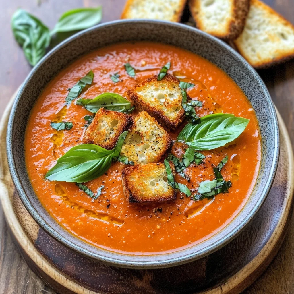 Roasted Tomato Basil Soup