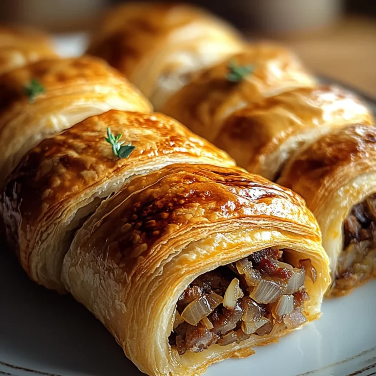 Savory French Onion Sausage Rolls