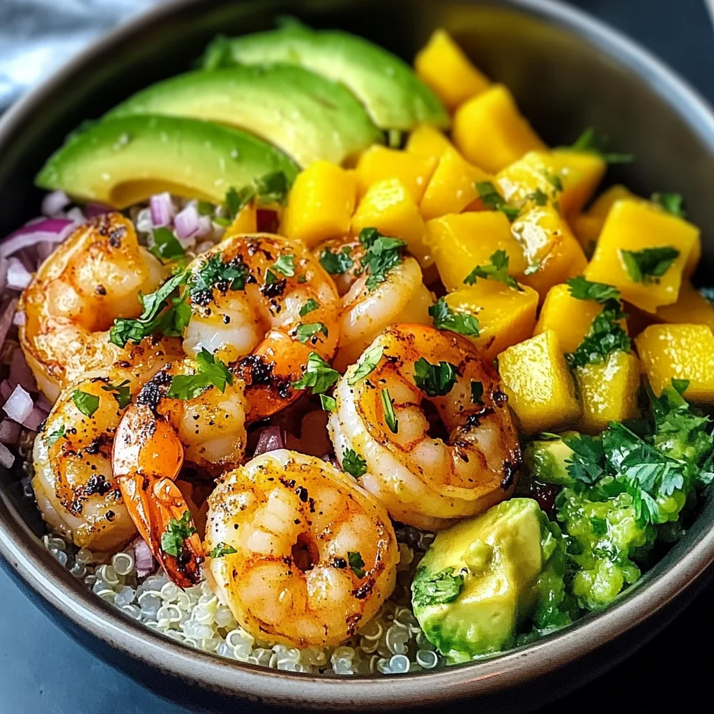 Shrimp Avocado Mango Bowls