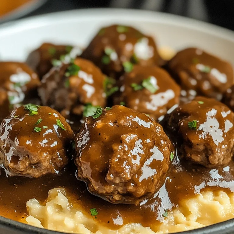 Tasty Slow Cooker Salisbury Steak Meatballs Recipe