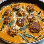 Turkey Meatballs in Pumpkin Sage Sauce