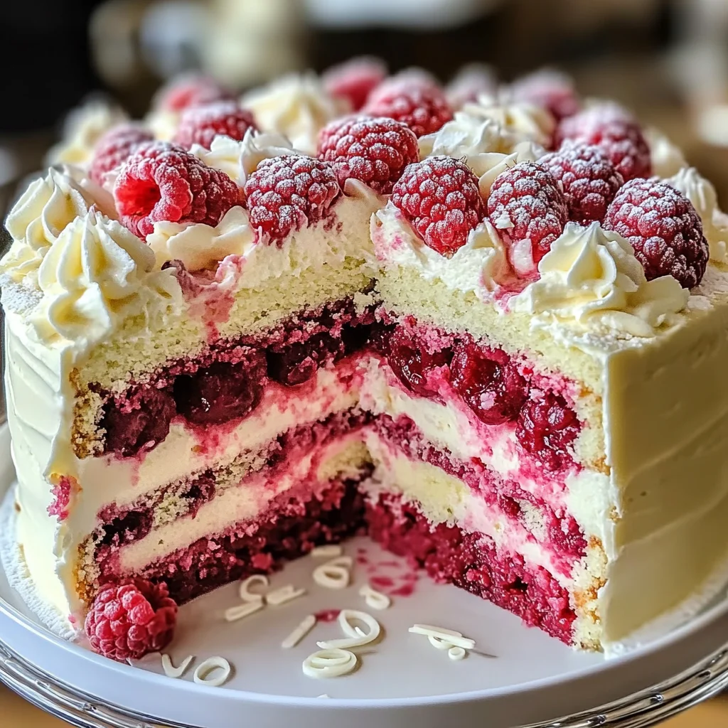 White Chocolate Raspberry Dream Cake : A Heavenly Dessert