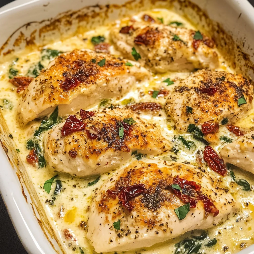 Baked Tuscan Chicken Casserole
