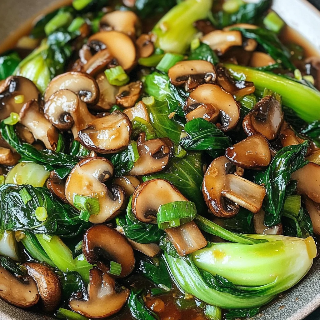 Bok Choy and Mushroom Stir Fry