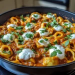 Cheesy Beef Enchilada Tortellini