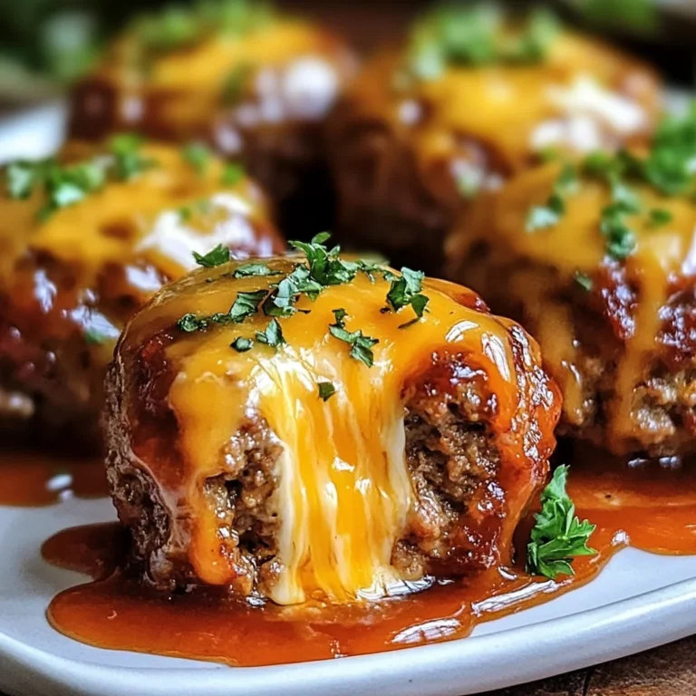 Cheesy Stuffed Meatloaf Bites