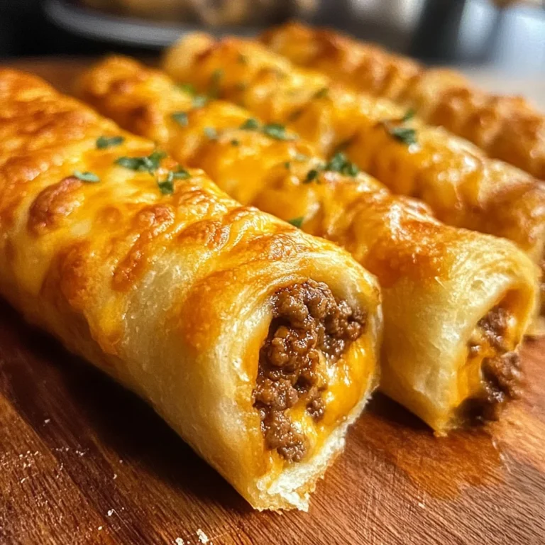 Cheesy Taco Stuffed Breadsticks with Taco Filling