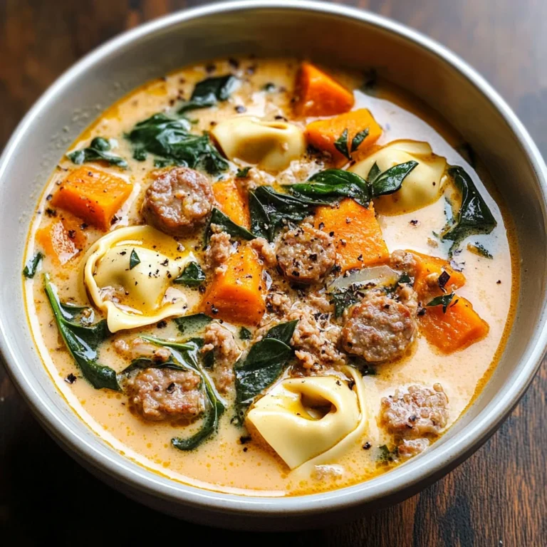 Creamy Sausage Tortellini Soup