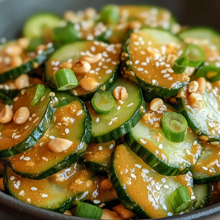 Cucumbers in Spicy Peanut Sauce