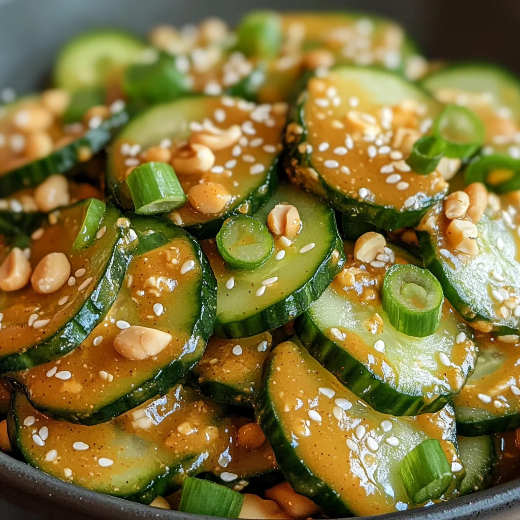 Cucumbers in Spicy Peanut Sauce