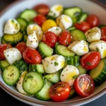 Easy Cucumber Mozzarella Salad