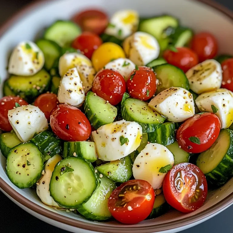 Easy Cucumber Mozzarella Salad