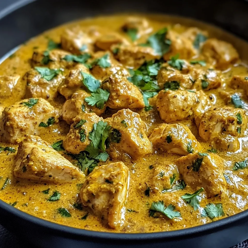 Easy Homemade Chicken Korma with Flatbread or Rice