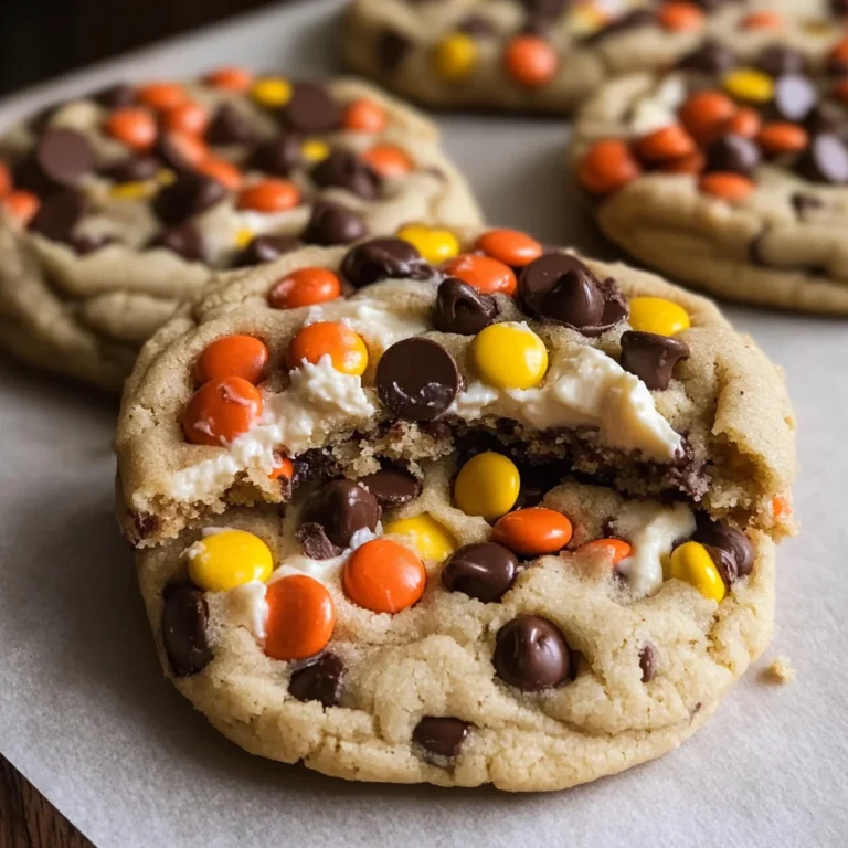 Gooey Reese’s Cheesecake Cookies