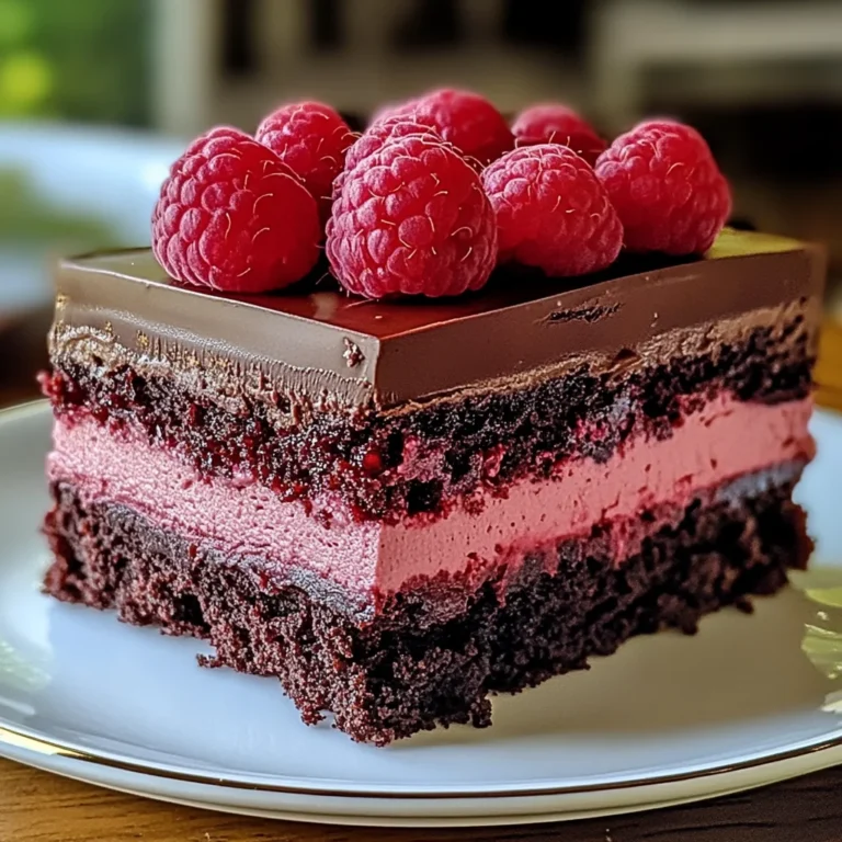 Heavenly Raspberry Chocolate Mousse Cake