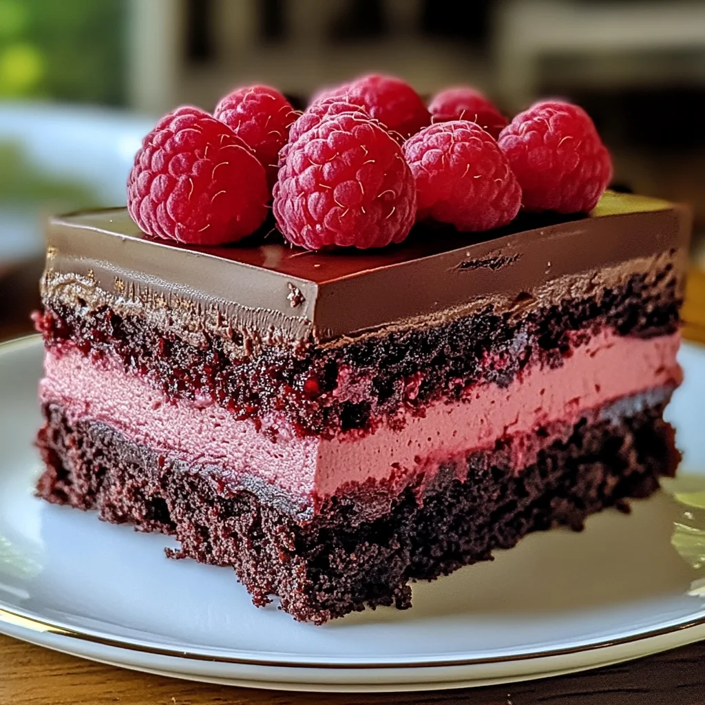 Heavenly Raspberry Chocolate Mousse Cake