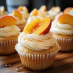 Honey Peach Cream Cheese Cupcakes