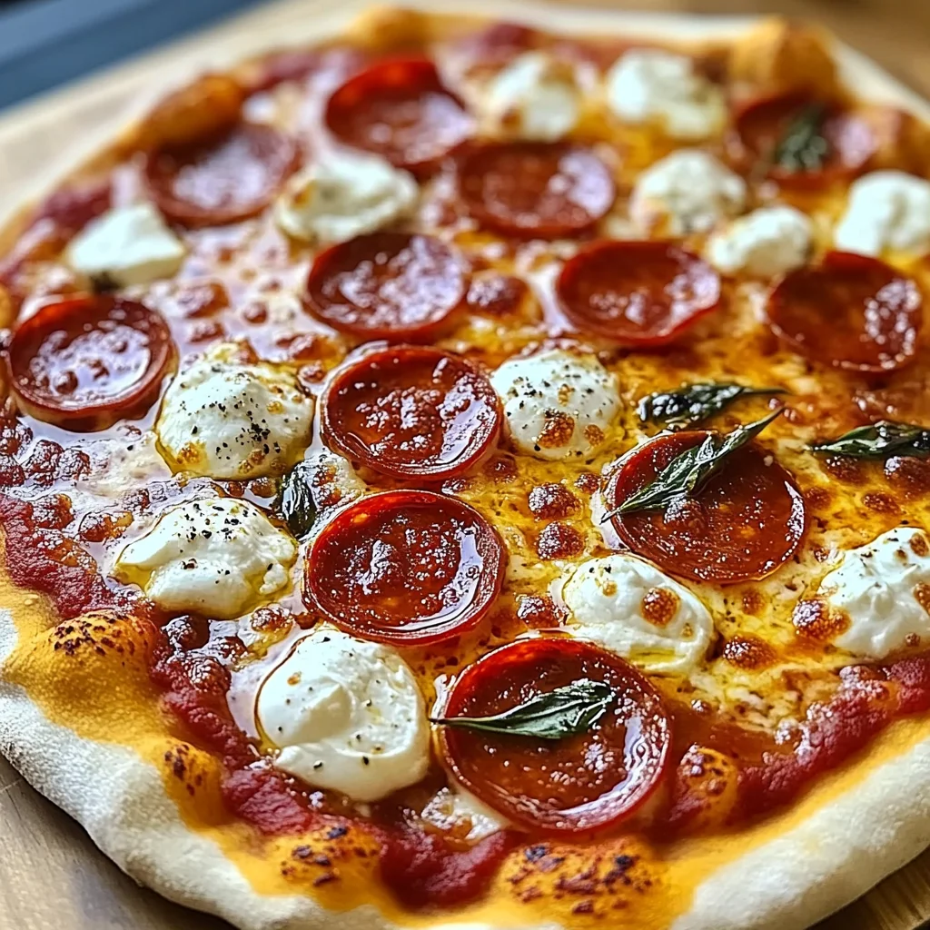 Hot Honey Pepperoni Ricotta Pizza : A Pizza Recipe