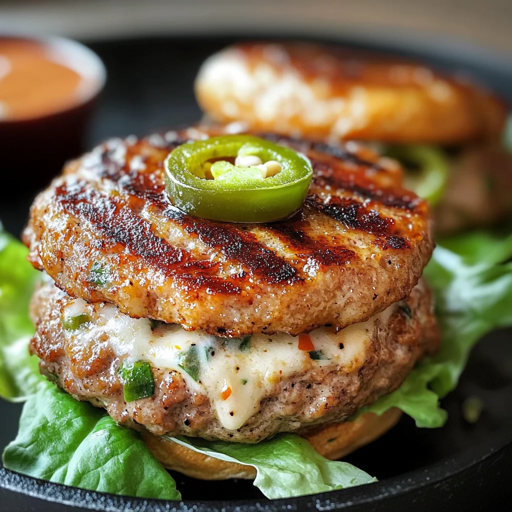 Jalapeño Popper Turkey Burgers