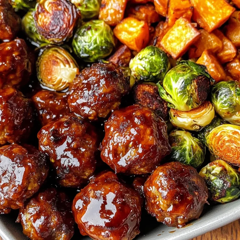 Korean BBQ Meatballs and Vegetables
