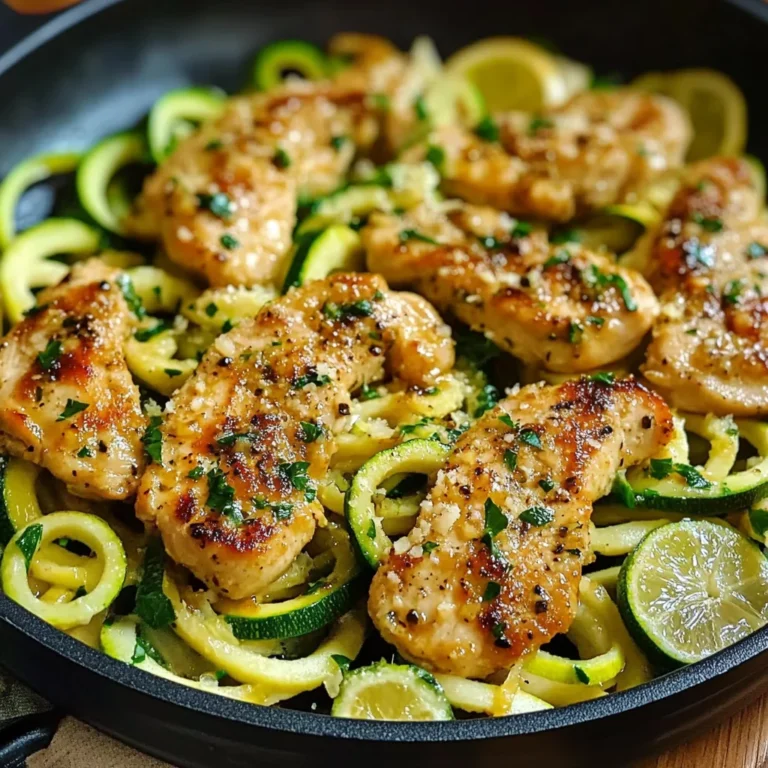 Lemon Garlic Chicken Zoodles