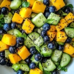 Mango Cucumber Salad with Blueberries and Avocado